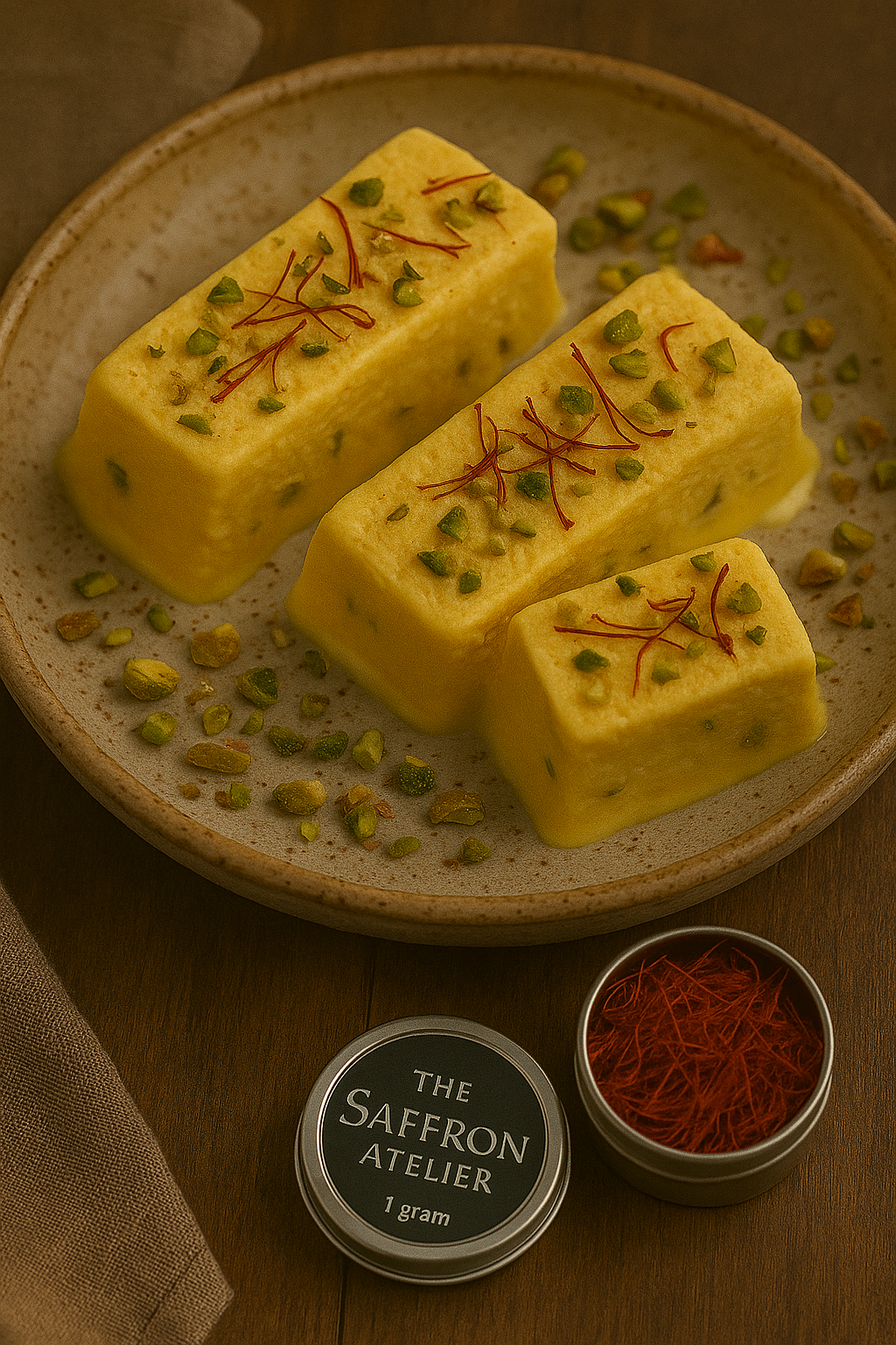 Kesar Kulfi (Indiaas saffraanpistache-ijs)